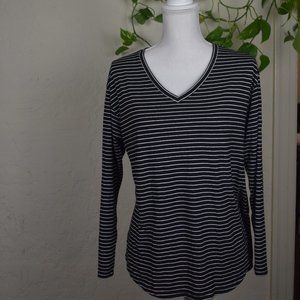 Black and White Striped Long Sleeve